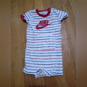Nike Red and Blue Striped Kids One Piece